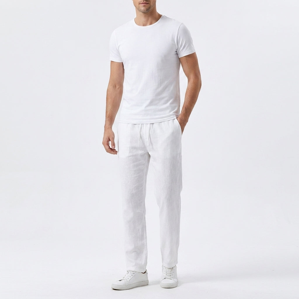 Lavenda | Casual Linnen Broek Voor Heren