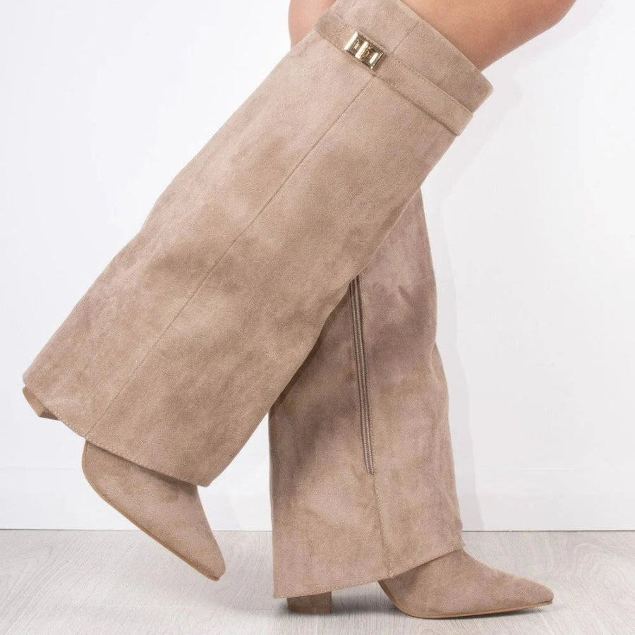 Elegante laarzen dames met gouden detail veelzijdig