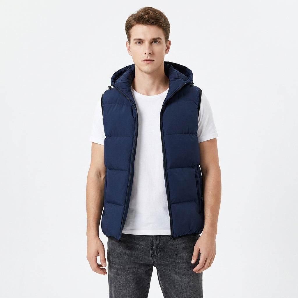 Lavenda | Bodywarmer Met Afneembare Capuchon Voor Heren