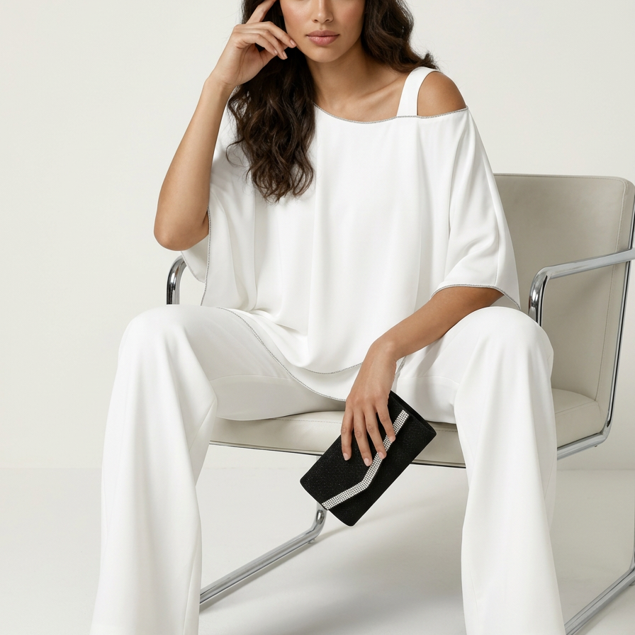 Lavenda | Verfijnde Chiffon Set Voor Dames