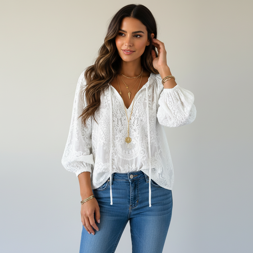 Lavenda | Bohemian Blouse Voor Dames