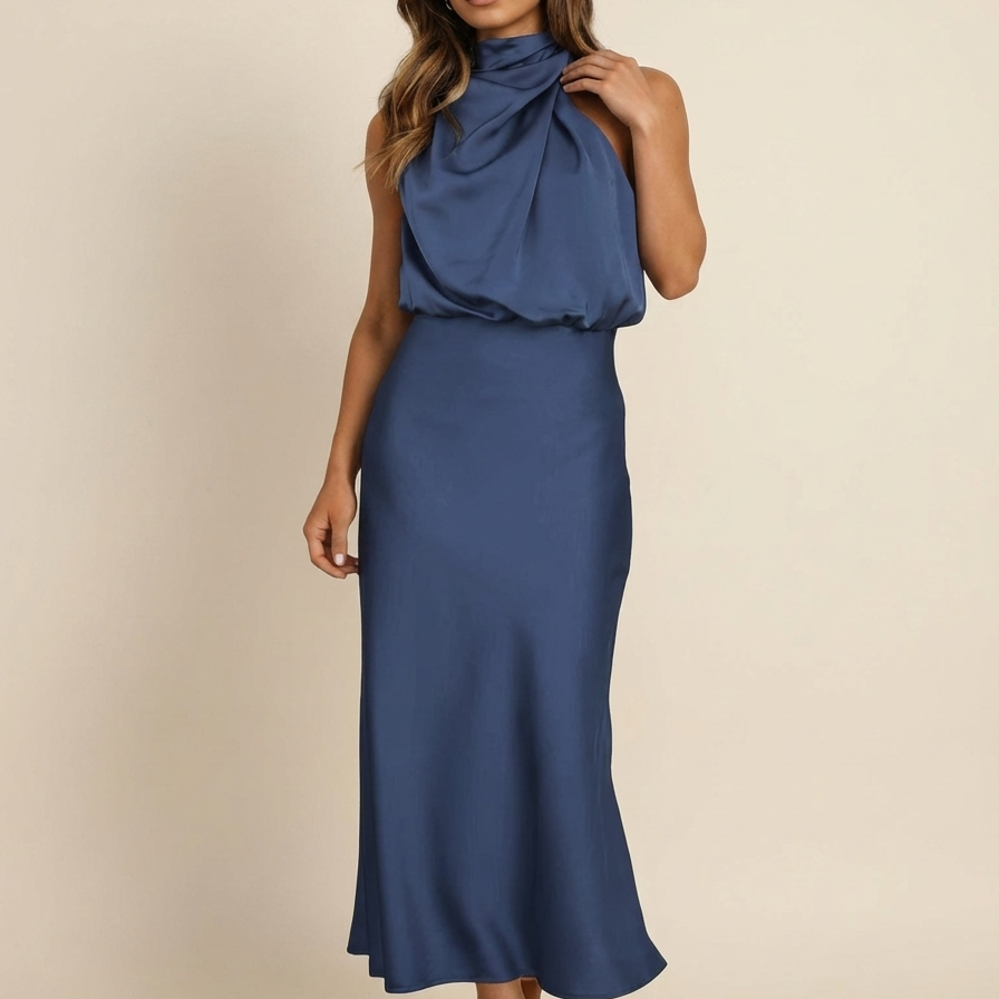 Lavenda | Halter Midi Jurk Voor Dames