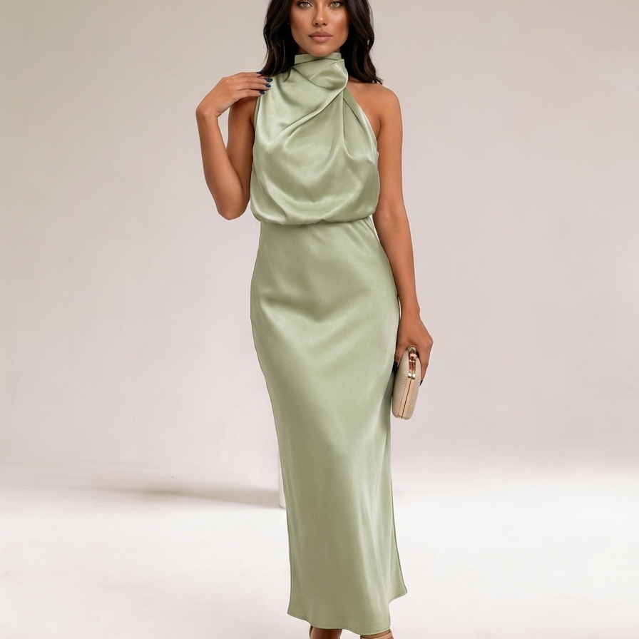 Lavenda | Halter Midi Jurk Voor Dames